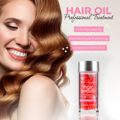 Bali Secret Hair Oil - 40 Hair Care Capsules - No Rinse - Hair Serum With Argan Oil Macadamia & Avocado Oils - Vitamins A E & Pro B5 - Hair Gloss - Conditioner For Women & Men