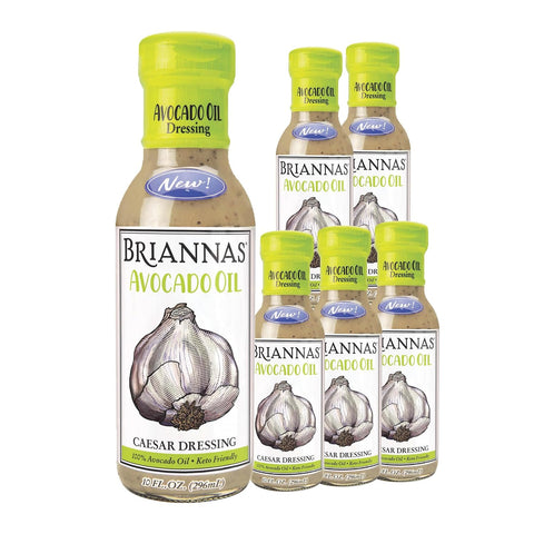 BRIANNAS - Avocado Oil Balsamic Vinaigrette Dressing - Nutrient Rich, Keto Friendly, Vegan Salad Dressing made with 100% Avocado Oil - 10 oz. Bottle