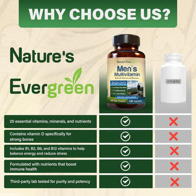 Best Multivitamin For Men Completely Men'S Multivitamins & Multiminerals With Over 20 Vitamins A, C, D, E, B12, Zinc & More Essential Vitamins For Men Energy, Focus & Immune Health. 120 Capsules