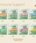 Lazi ka Lazika Herbal Tea Variety Pack Immune Support Tea Assortment Tea Sampler Set Assorted Tea Variety Pack with Pyramid Tea Bags Herbal Teas Tea Set 54 Counts