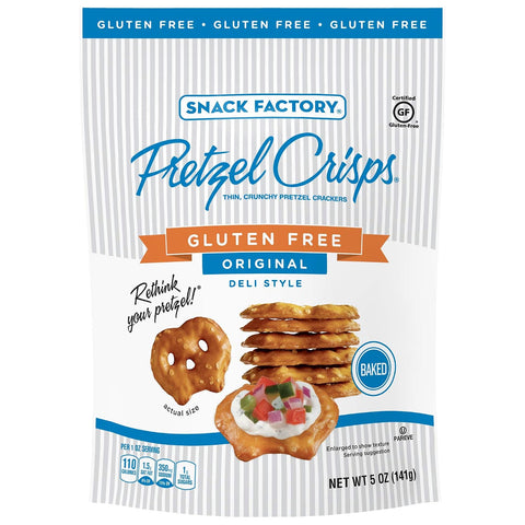Snack Factory Pretzel Crisps, Cinnamon Sugar, Baked, Kosher, 7.2 Ounce (Pack of 12)