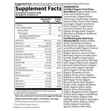 Garden of Life Organics Men'S Gummy Vitamins - Berry - Certified Organic Non-Gmo Vegan Kosher Complete Multi - Methyl B12 C & D3 - Gluten Soy & Dairy Free 120 Real Fruit Chew Gummies