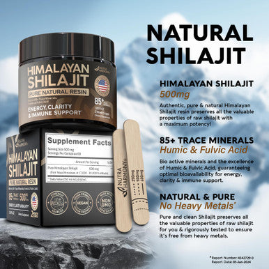 NUTRAHARMONY Liquid Biotin Collagen Drops & Himalayan Shilajit