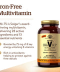 Solgar Iron-Free Formula Vm-75 180 Tablets