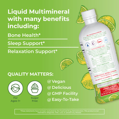 MaryRuth Organics Extra Strength Nighttime Multimineral, Liquid Mineral Supplement, 32 fl oz