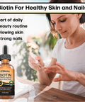 MAX Absorption Biotin Liquid Drops 10000mcg of Biotin Per Serving 60 Serving No Artificial Preservatives, Vegan Friendly Supports Healthy Hair Growth Strong Nails and Glowing Skin Made in USA 30 Ml