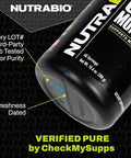 Nutrabio Clear Whey Protein Isolate Powder Maximize Muscle Growth Fast Acting Formula Rapid Absorption 20 Servings - Blue Raspberry