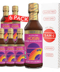 San-J - Spice of Life Variety Pack- Teriyaki, Orange Sauce, Szechuan, Thai Peanut - All Gluten Free Cooking Sauces - Non-GMO - 10 oz. Bottles - 4 Pack