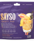 SAYSO Variety Pack | Skinny Mix: Spicy Margarita, Cardamom Paloma, Hibiscus Cosmopolitan & Honey Rosemary Moscow Mule - Craft Cocktail & Mocktail Mixers (Low-Calorie & Low Sugar), 8-Pack Assorted