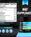 DEDICAD Nad+ Supplement 1000Mg - Pure Nad Supplement Combined To Resveratrol Quercetin Berberine Fisetin Tmg And Grape Seed Energy And Dna Repair Aging Defense Brain Function - 60 Capsules