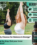 Herbify Lymphatic Drainage Drops For Liver Detox & Immune Support - Lymph System Support Drops - Detox Cleanse - 30 Days Supply - 2 Fl Oz Made In Usa