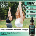 Herbify Lymphatic Drainage Drops For Liver Detox & Immune Support - Lymph System Support Drops - Detox Cleanse - 30 Days Supply - 2 Fl Oz Made In Usa