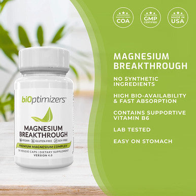 BiOptimizers - Magnesium Breakthrough Supplement 4.0 - 30 Capsules