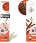 Numi Organic Rooibos Chai Tea, 18 Herbal Tea Bags, Caffeine Free