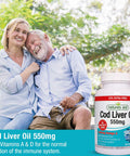 Natures Aid Cod Liver Oil 550 mg 120 Softgel Capsules (Providing 120 mg Omega-3 with Vitamins A and D For The Normal Function of the Immune System Purity Guaranteed Made in the UK)