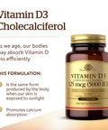 Solgar Vitamin D3 (Cholecalciferol) 125 Mcg (5000 Iu) 100 Softgels - Helps Maintain Healthy Bones & Teeth - Immune System Support - Non-Gmo Gluten Free Dairy Free 100 Servings