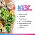 Livingood Daily Calcium Supplement For Women & Men, Bone Support (60 Vegetarian Capsules) - Bone Health Supplements Support Bone Density, Strength & Growth - Magnesium, Zinc, Vitamin D3 & K2 - Non-Gmo