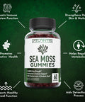 Irish Sea Moss Gummies 3000MG Formulated w/ Irish Sea Moss Bladderwrack and Burdock Root Contain Essential Vitamin and Mineral AntioxidantRich Superfood Supplement 60 Sea Moss Gummies for Adults