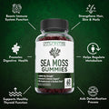 Irish Sea Moss Gummies - 3000Mg - Formulated W/ Irish Sea Moss, Bladderwrack & Burdock Root, Contain Essential Vitamin & Mineral - Antioxidant-Rich Superfood Supplement, 60 Sea Moss Gummies For Adults