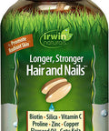 Irwin Naturals Longer, Stronger Hair and Nails - Promotes Vibrant Shine Texture & Strength - 60 Liquid Softgels