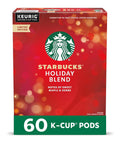 Starbucks K-Cup Coffee Pods, Medium Roast Coffee for Keurig Brewers, Holiday Blend, 100% Arabica, Limited Holiday Edition, 1 Box (32 Pods)