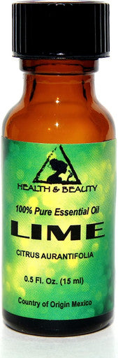 Lime Essential Oil Organic Aromatherapy Therapeutic Grade 100% Pure Natural 0.5 oz, 15 ml