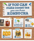 Fermentaholics Ingredient Kit - Classic Kombucha Brews 1-Gallon Organic her