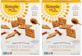Simple Mills Honey Cinnamon Seed & Nut Flour Sweet Thins, Paleo Friendly & Delicious Sweet Thin Cookies, Good for Snacks, Nutrient Dense, 4.25 oz, 3 Count