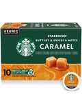 Starbucks K-Cup Coffee Pods, Caramel Naturally Flavored Coffee For Keurig Brewers, 100% Arabica, 1 Box (22 Pods)