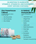 Quercetin 1000mg Zinc 50mg Vitamin C 1000mg Vitamin D 5000 IU Bromelain Elderberry - Lung Immune Defense Support Supplement with Artemisinin, Sea Moss, Echinacea, Garlic Immunity Allergy Relief