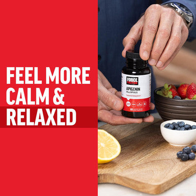 Force Factor Apigenin Supplement for Relaxation and Stress Support Powerful Bioflavonoid and Antioxidant Apigenin 50mg Premium Quality Vegan Non-GMO 60 Capsules (Packaging May Vary)