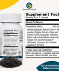Amazing Herbs Whole Spectrum Black Seed Ultimate, Vegetarian Capsules - Olive Leaf & Garlic Extracts Plus Ginger & Cayenne, Gluten Free, Non Gmo, Vegan - 100 Count