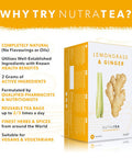 Nutra Tea - Lemongrass & Ginger Tea - 20 Tea Bags - Herbal Tea