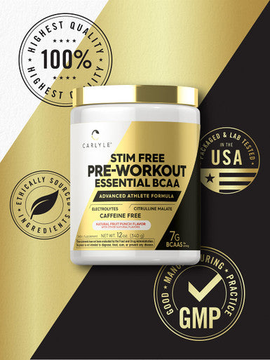 Carlyle Bcaa Amino Acids Powder | 7G Bcaa Pre Workout | Fruit Punch Flavor | Non-Gmo And Gluten Free Supplement