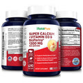 NusaPure Super Calcium 1300mg with Vitamin D3 and Bioperine 240 Veggie Caps (Non-GMO & Gluten-Free)