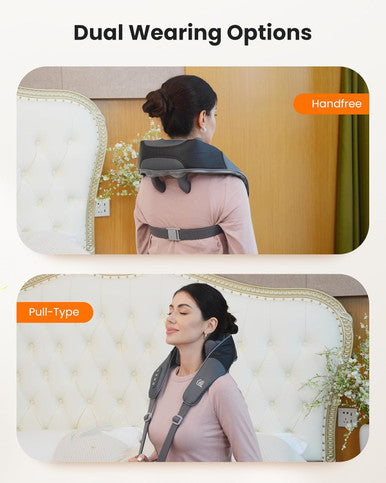 Cili Cordless Neck Massager With Heat, 4D Shiatsu Neck Shoulder Massager Deep Tissue Neck Back Massager Pillow, Wider Massage Head & More Heating Area, For Dad Mom