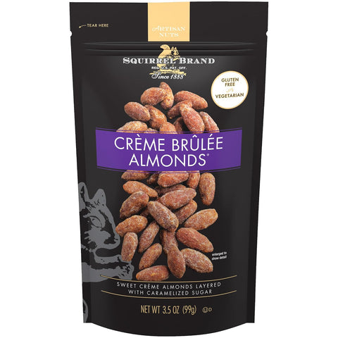 Squirrel Brand Sweet Brown Butter Cashews, 3.5 Ounces Resealable Bag, Gluten Free, Vegetarian