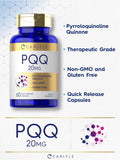 Carlyle PQQ Supplement 20 mg | 60 Capsules | Non-GMO and Gluten