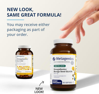 Metagenics OmegaGenics GLA 240 - Gamma-Linolenic Acid (GLA) Supplement - with Borage Seed Oil & Vitamin E - Gluten- - 90 Softgels