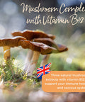 Healthspan Mushroom Complex | 30 Capsules | Immune Health | Added Vitamin B12 | Natural Mushroom Extracts-Reishi, Maitake & Shiitake | Vegan