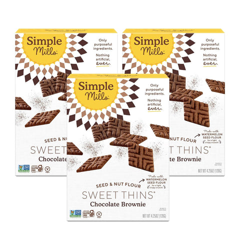 Simple Mills Honey Cinnamon Seed & Nut Flour Sweet Thins, Paleo Friendly & Delicious Sweet Thin Cookies, Good for Snacks, Nutrient Dense, 4.25oz, Pack of 1