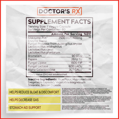 EPN Supplements Doctor'S Rx | #1 Rated Bloating & Gas Relief Supplement For Women | Reduce Gas, Cramps, Improve Gut Health & Stomach Aid | Ultra Strength Formula + 9 Ingredients | 3Rd Party Tested - 60 Capsules
