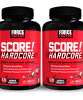 SCORE!, 2-Pack, Hardcore Nitric Oxide Booster Supplement for Men with L-Citrulline, Yohimbe, Black Maca & B Vitamins to Boost Nitric Oxide, Increase Stamina, Maximize Physical Performance, 240 Tablets