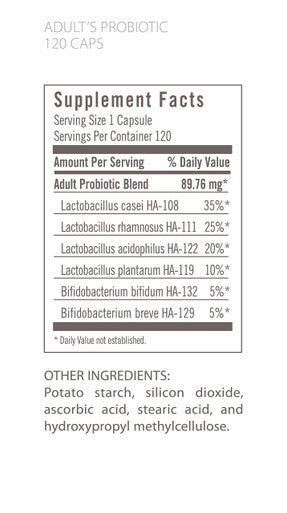 Flora Adults Probiotic Blend Six AdultSpecific Strains Gluten Free Raw Probiotic with 17 Billion Cells 120 Vegetarian Capsules
