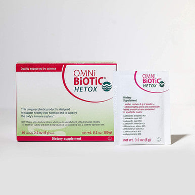 OMNiBiOTiC HETOX Probiotic Liver Detox Bifidobacterium Lactobacillus Probiotic Supplement Hypoallergenic GutLiver Support NonGMO Detox Cleanse for Men and Women 30 Daily Packets