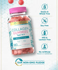 Carlyle Collagen Gummies | 180 Count | Type 1 & 3 | Strawberry Flavor Beauty Supplement | Hydrolyzed Collagen for Women & Men | Non-GMO, Gluten Free