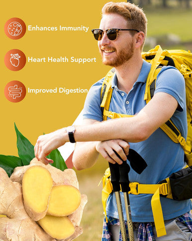 Cognitune Organic Turmeric & Ginger Capsules - Turmeric Curcumin with Ginger & BioPerine 95% Curcuminoids - Joint Digestion Immunity Support Black Pepper Extract for Increased Absorption