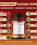 Aumeto Cayenne Pepper Capsules - Ultra complex with Cinnamon Ginger Cardamom Hawthorn Berry - Support Digestion Circulation & Overall Wellness (180 count (pack of 1))