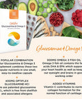 Healthspan Glucosamine & Omega 3 | 120 Capsules | Joint Health | Added Vitamin C | 400mg Optiflex Glucosamine HCI | 300mg Omega 3 Fish Oil | Highly Purified & Sustainably Sourced