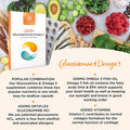 Healthspan Glucosamine & Omega 3 | 120 Capsules | Joint Health | Added Vitamin C | 400mg Optiflex Glucosamine HCI | 300mg Omega 3 Fish Oil | Highly Purified & Sustainably Sourced